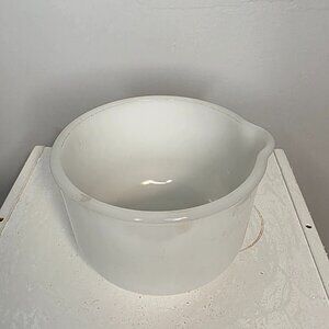 Glasbake Made For Sunbeam Milk Glass Pour Spout Mixing Bowl